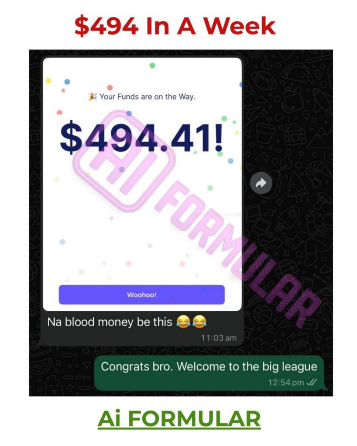 Student result $494 in a week